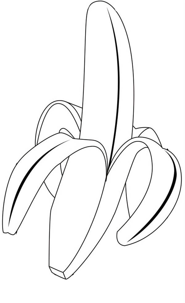 Banana coloring pages to download and print for free