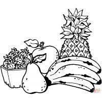 Apples and bananas coloring pages
