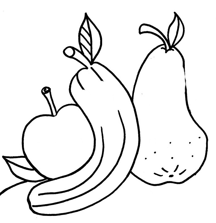 Download Apples and bananas coloring pages download and print for free