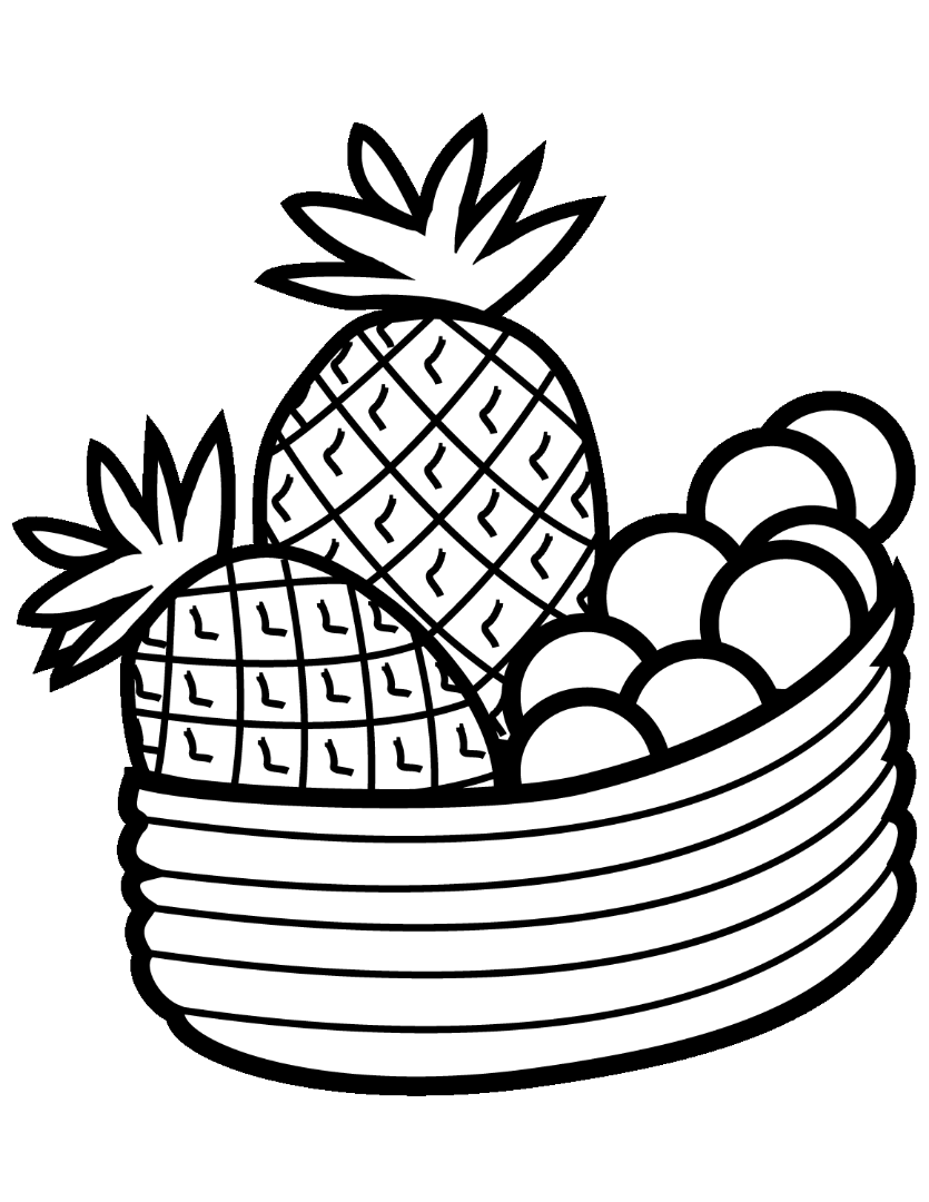 Download Pineapple coloring pages to download and print for free