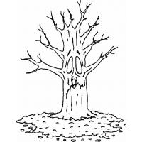 Tree without leaves coloring pages