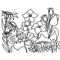 Flower garden coloring pages