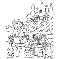 Flower garden coloring pages