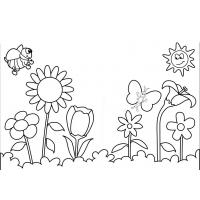 Spring flower coloring pages