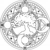 Sun and moon coloring pages