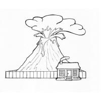 Volcano coloring pages