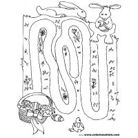 Easter maze coloring pages