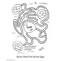 Easter maze coloring pages