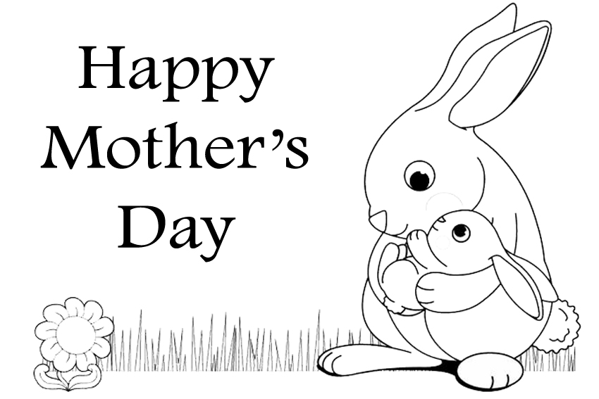 Free Happy mothers day coloring pages to print for kids. 