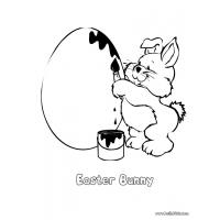 Easter bunny ears coloring pages