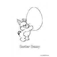 Easter bunny ears coloring pages