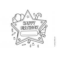 Happy birthday coloring pages