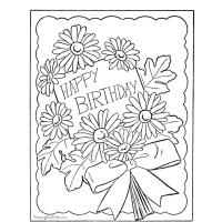 Happy birthday coloring pages