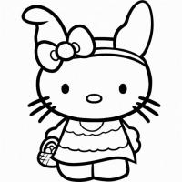 Hello kitty easter coloring pages