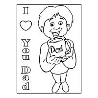 Happy birthday daddy coloring pages