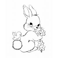 Bunny easter coloring pages