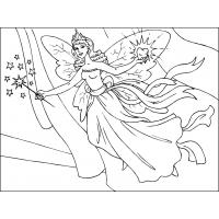 Christmas fairy coloring pages