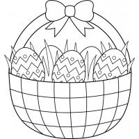 Easter basket coloring pages