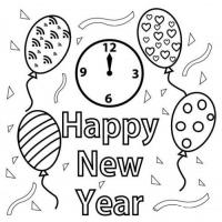 Happy New Year 2017 Coloring Pages