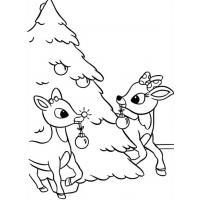 Rudolph coloring pages