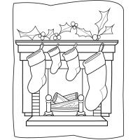 Christmas chimneys coloring pages