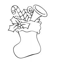 Stocking coloring pages