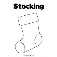 Stocking coloring pages