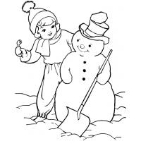 Coloring Pages Snowman
